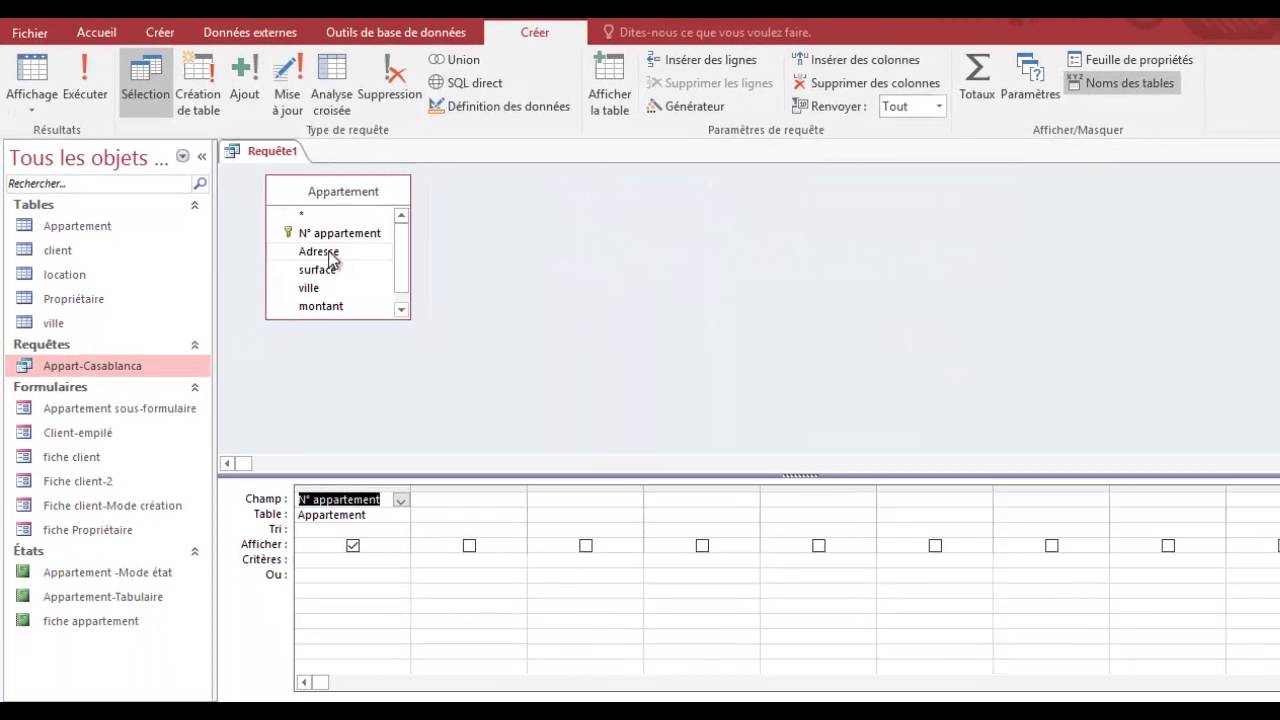 Microsoft Access 2016 #05 : Créer des requêtes