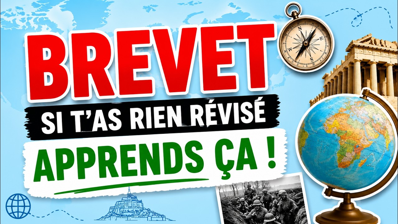 🚨 TU N'AS RIEN RÉVISÉ ? Tout le Brevet Histoire-Géo en 10 min ! (Brevet 2026)